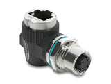 Delock 90665 M12 Adapter D-Coded 4 Pin Female To Rj45 Jack 90� Angled
