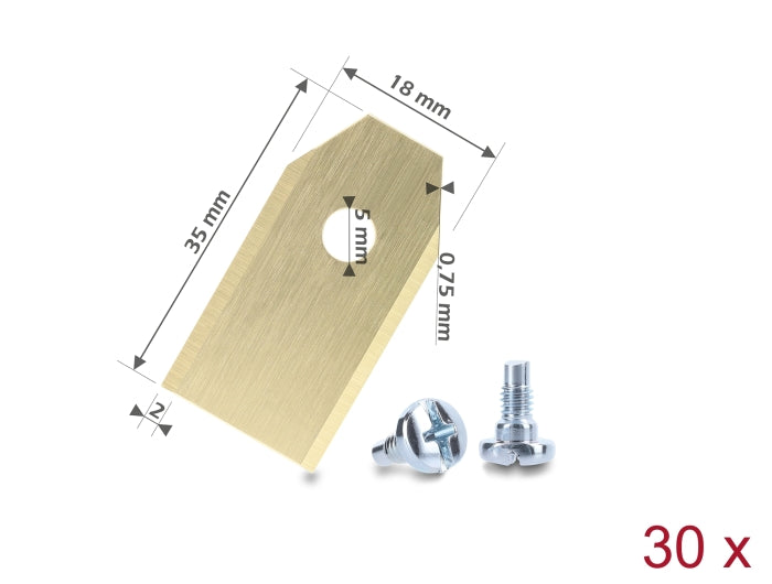 Delock 93307 Titanium Blades For Husqvarna/Gardena/Segway 0.75Mm 30Pcs