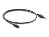 Delock 84969 Toslink Cable Mini Toslink 3.5Mm Male To Toslink Female, Ø2.2Mm, 1M