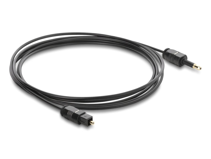 Delock 90920 Toslink Cable Mini Toslink 3.5Mm Male To Toslink Female, �2.2Mm, 2M