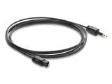 Delock 90920 Toslink Cable Mini Toslink 3.5Mm Male To Toslink Female, �2.2Mm, 2M