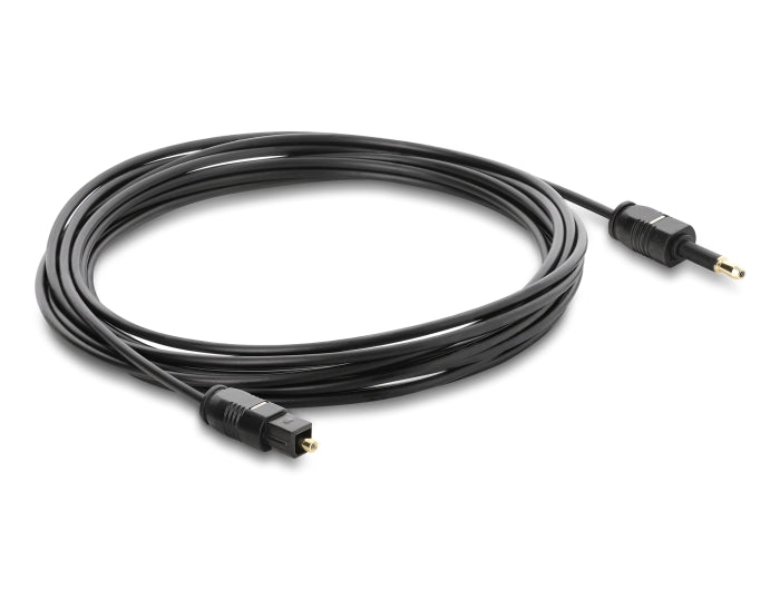 Delock 90921 Toslink Cable Mini Toslink 3.5Mm Male To Toslink Female, Ø2.2Mm, 3M