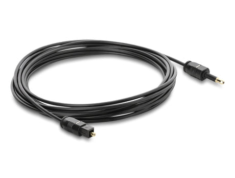 Delock 90921 Toslink Cable Mini Toslink 3.5Mm Male To Toslink Female, Ø2.2Mm, 3M