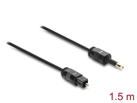 Delock 88065 Toslink Cable Mini Toslink 3.5Mm Male To Toslink Female, 1.5M