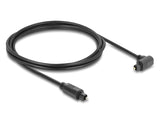 Delock 90930 Toslink Cable 90° Angled Male To Straight Male, Ø 4 Mm, 2 M, Black