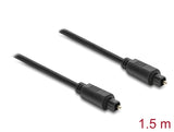 Delock 90924 Toslink Cable Male To Male, � 4 Mm, 1.5 M, Black
