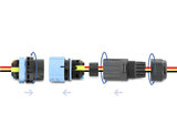 Delock 87250 Cable Connector 3 Pin, Ip68 Waterproof, Black