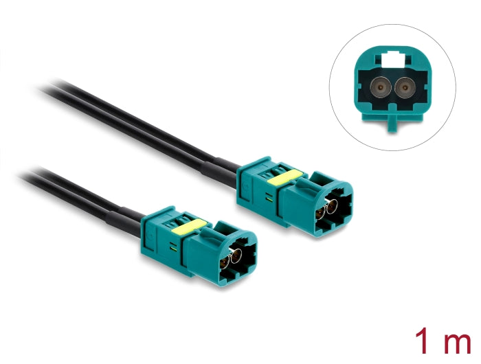 Delock 91470 Cable Mini Fakra Z Plug Dual To Mini Fakra Z Plug Dual