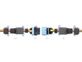 Delock 87249 3-Pin Cable Connector Ip68 Waterproof Bayonet, Black