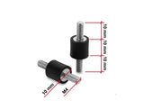 Delock 60798 Vibration Damper M4 X 0.7 Mm D 10 X H 10 Mm, 4 Pieces Black