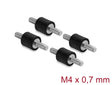 Delock 60798 Vibration Damper M4 X 0.7 Mm D 10 X H 10 Mm, 4 Pieces Black