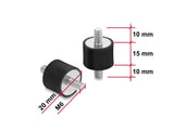 Delock 60814 Vibration Damper M6 X 1 Mm D 20 X H 15 Mm, 4 Pieces Black