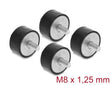 Delock 60817 Vibration Damper M8 X 1.25 Mm D 40 X H 20 Mm, 4 Pieces Black