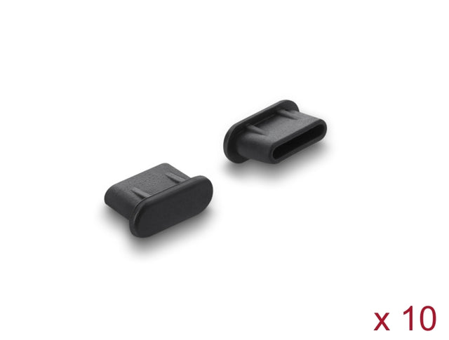 Delock 87408 Dust Cover For Usb Type-C™ Female 10 Pieces Silicone Black