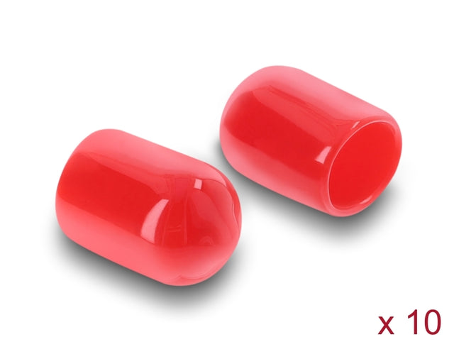 Delock 60895 Dust Cover For Sma Plug 10 Pieces Silicone Red