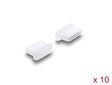 Delock 87409 Dust Cover For Usb Type-C™ Female 10 Pieces Silicone Transparent