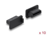 Delock 87465 Dust Cover For Hdmi-A Female 10 Pieces Silicone Black