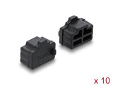 Delock 87547 Dust Cover For Rj45 Jack 10 Pieces Silicone Black