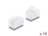 Delock 87493 Dust Cover For Rj45 Jack 10 Pieces Silicone Transparent