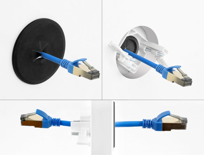 Delock 91408 Silicone Cable Bushing Round Ø 65 Mm For Wall / Desktop Mounting
