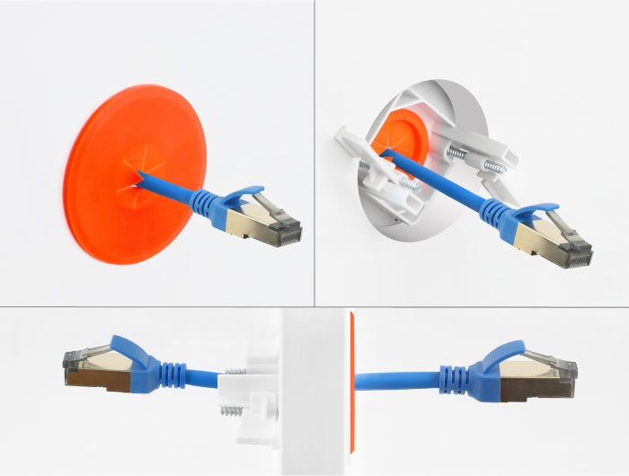 Delock 91412 Silicone Cable Bushing Round � 65 Mm For Wall / Desktop Mounting