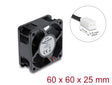 Delock 67445 Axial Fan 48 V Dc, 60 X 60 X 25 Mm With 2 Pin Fan Connector Female