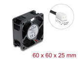 Delock 67445 Axial Fan 48 V Dc, 60 X 60 X 25 Mm With 2 Pin Fan Connector Female