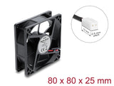 Delock 67446 Axial Fan 48 V Dc, 80 X 80 X 25 Mm With 2 Pin Fan Connector Female