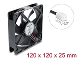 Delock 67448 Axial Fan 48 V Dc, 120 X 120 X 25 Mm W/ 2 Pin Fan Connector Female