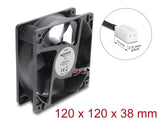 Delock 67449 Axial Fan 48 V Dc, 120 X 120 X 38 Mm W/ 2 Pin Fan Connector Female