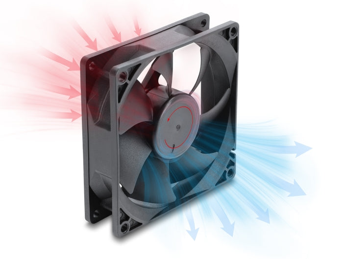 Delock 67452 Axial Fan 48V Dc, 92 X 92 X 25Mm W/ 4 Pin Pwm Fan Connector Female