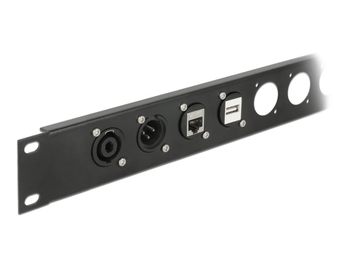 Delock 91177 D-Type Module Rj45 Jack To Jack 90° Angled Cat.6A Black / Silver
