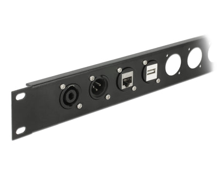 Delock 91177 D-Type Module Rj45 Jack To Jack 90° Angled Cat.6A Black / Silver