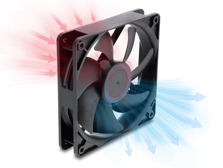 Delock 67453 Axial Fan 48Vdc, 120 X 120 X 25Mm W/ 4 Pin Pwm Fan Connector
