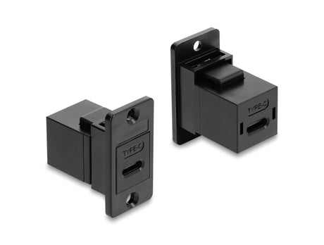 Delock 91926 Panel Mount Usb 2.0 Type-C™ Female To Female Black