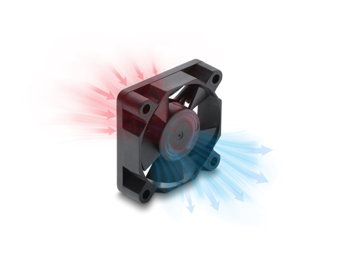 Delock 67617 Axial Fan 12 V Dc, 35 X 35 X 10 Mm Black