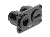 Delock 91172 Dual Built-In Socket Rj45 Jack Cat.6 + Hdmi Female 4K Black