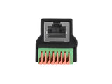 Delock 91243 Rj45 Jack To Terminal Block With Push Button Adapter 90� Angled