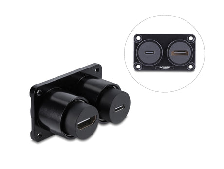 Delock 91173 Dual Socket Usb 10 Gbps Usb Type-C Female Pd 100 W Female