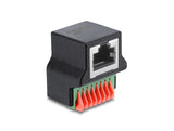 Delock 91243 Rj45 Jack To Terminal Block With Push Button Adapter 90� Angled
