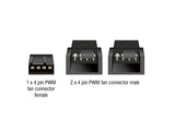 Delock 91338 Y-Fan Cable 1 X 4 Pin Pwm Female To 2 X 4 Pin Pwm Male, 13.5 Cm