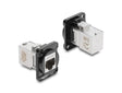 Delock 91177 D-Type Module Rj45 Jack To Jack 90° Angled Cat.6A Black / Silver