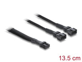 Delock 91338 Y-Fan Cable 1 X 4 Pin Pwm Female To 2 X 4 Pin Pwm Male, 13.5 Cm