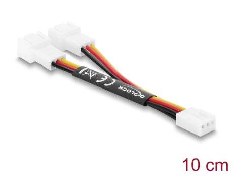 Delock 91429 Y-Fan Cable 1 X 3 Pin Female To 2 X 3 Pin Male With 10 Cm