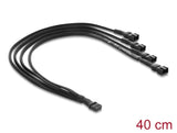 Delock 91342 Pwm Fan Splitter 4-Pin To 3X 4-Pin Male 40Cm Black