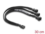 Delock 91341 Pwm Fan Splitter 4-Pin Female To 2X 4-Pin Male 30Cm