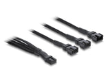 Delock 91341 Pwm Fan Splitter 4-Pin Female To 2X 4-Pin Male 30Cm