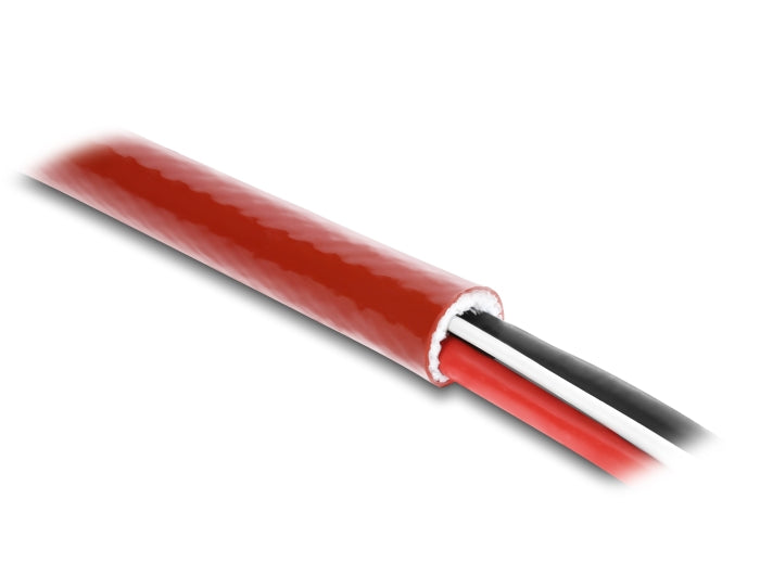 Delock 19093 Fire-Proof Sleeving Silicone-Coated 1 M X 10 Mm Red