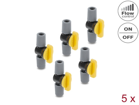 Delock 20997 Flow Control Valve For Drip Irrigation, 5 Pcs