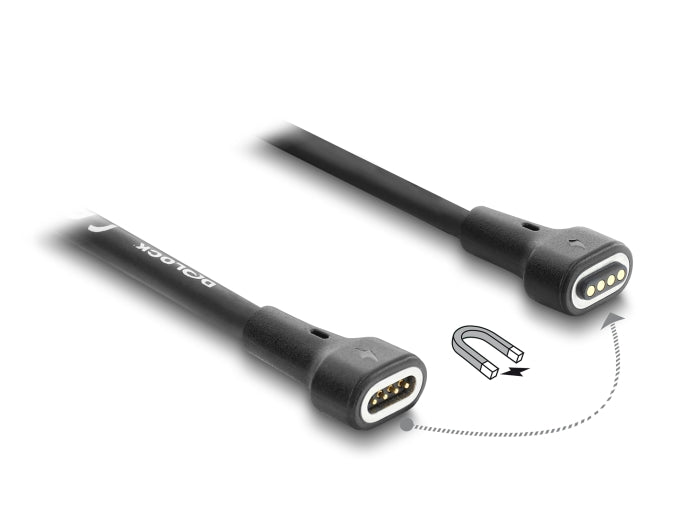 Delock 90992 Magnetic Coiled Cable Usb 2.0 Type-A Male To Pogo 4 Pin Male